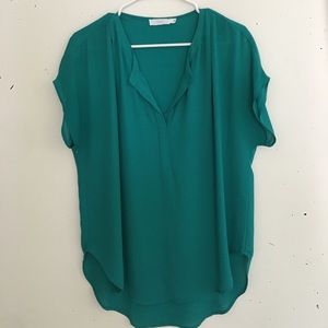 Teal Chiffon Top