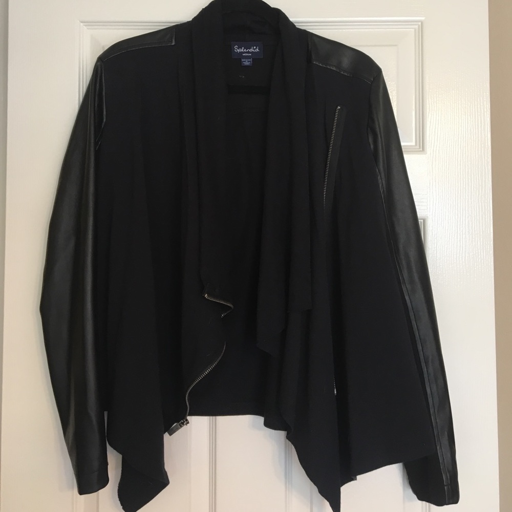 Splendid Cotton & Faux leather jacket