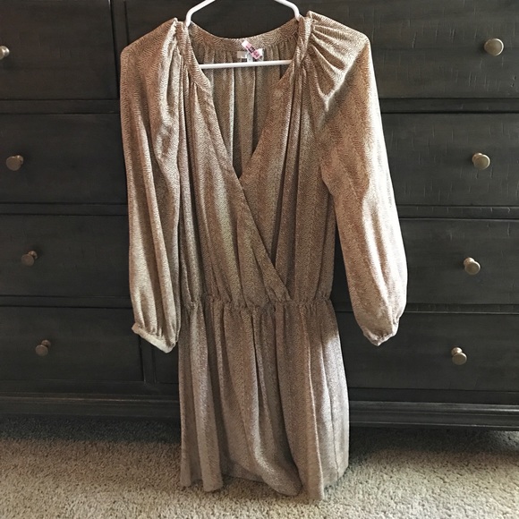 Joie silk dress with sleeves and elastic waist - Picture 1 of 4