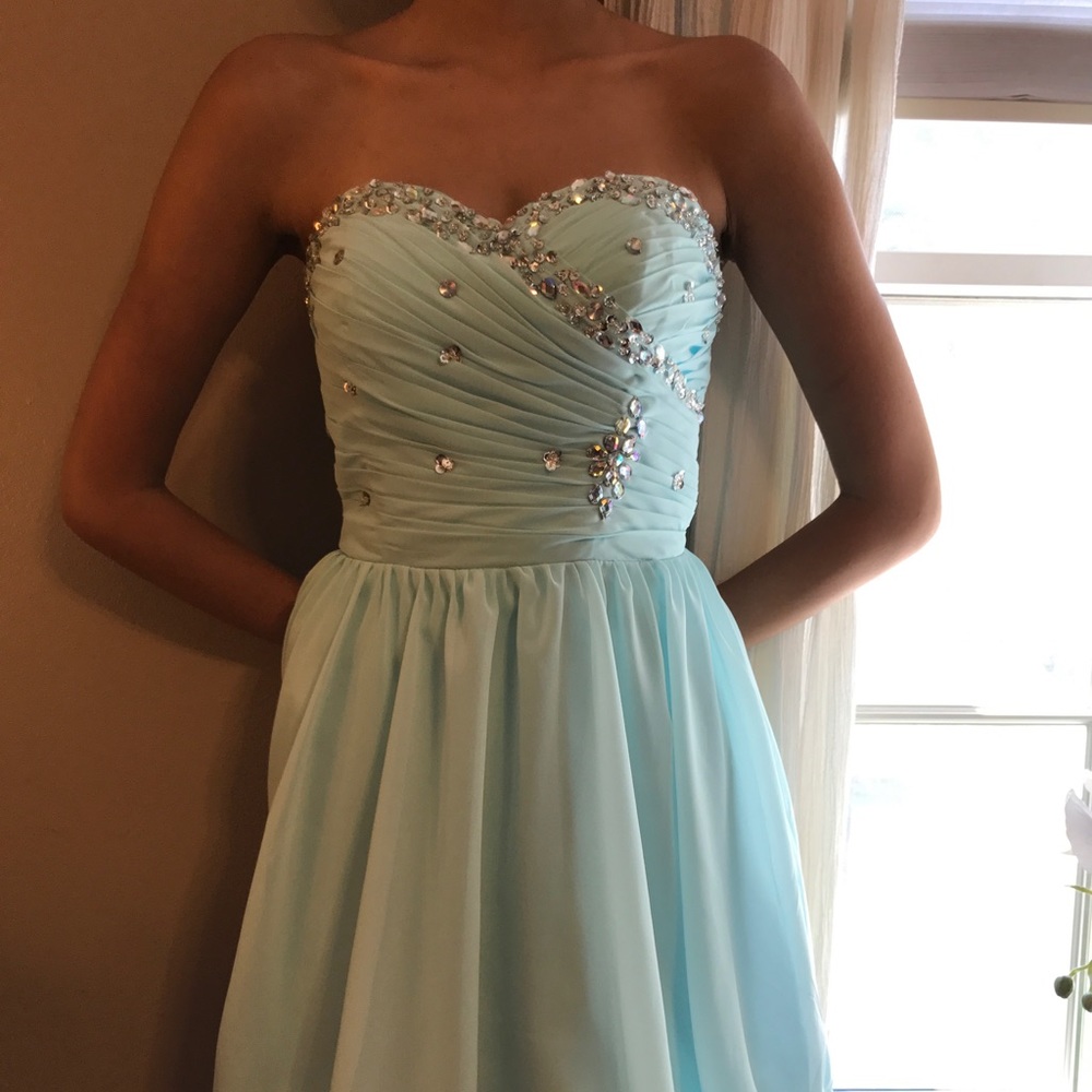 Light blue homecoming dress