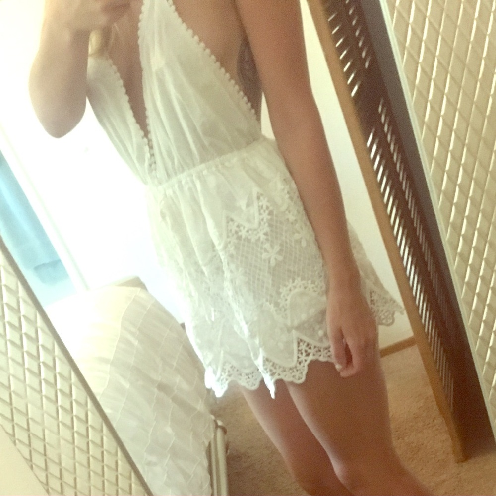 Showpo White Lace Romper