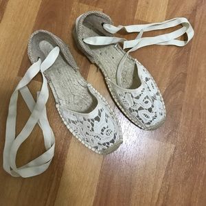 Soludos lace tie espadrilles