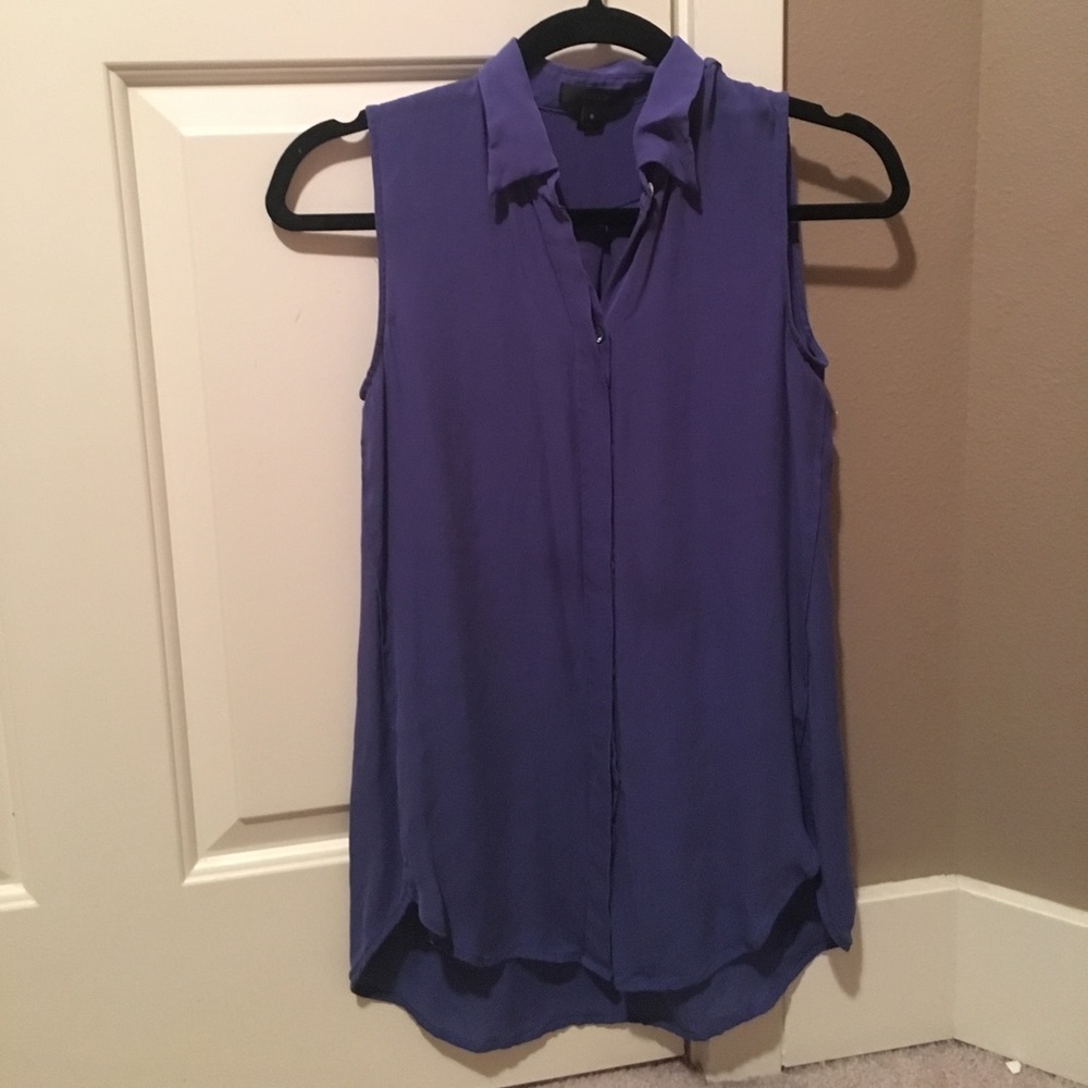 Silk button down top