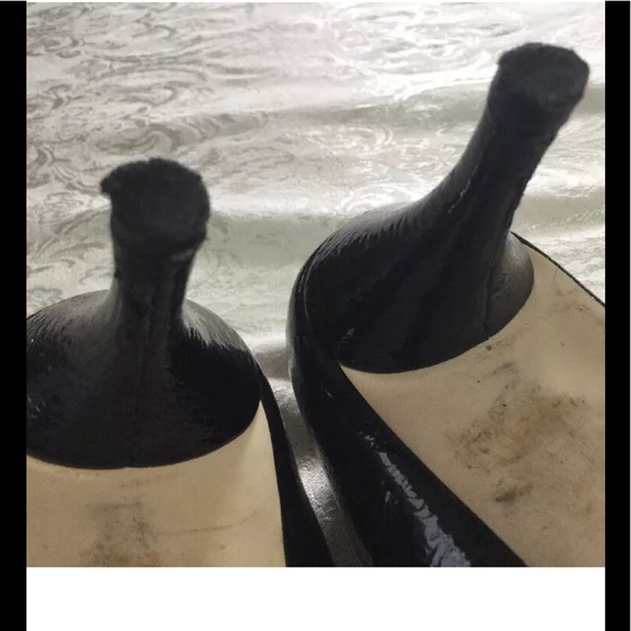 Michael Kors black Leather Strap Peep Toe Heels - Picture 5 of 7