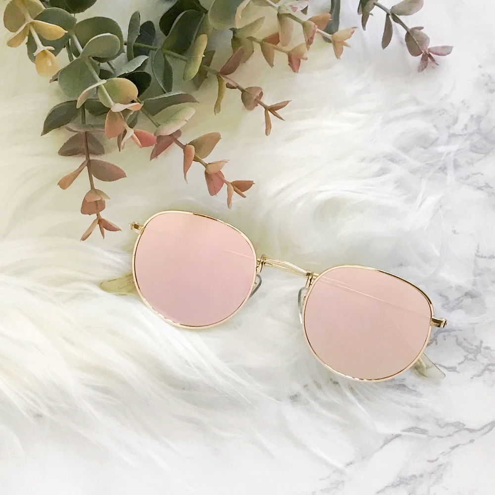 *SALE 2/$15* Classic Pink/Gold Flat LensSunglasses