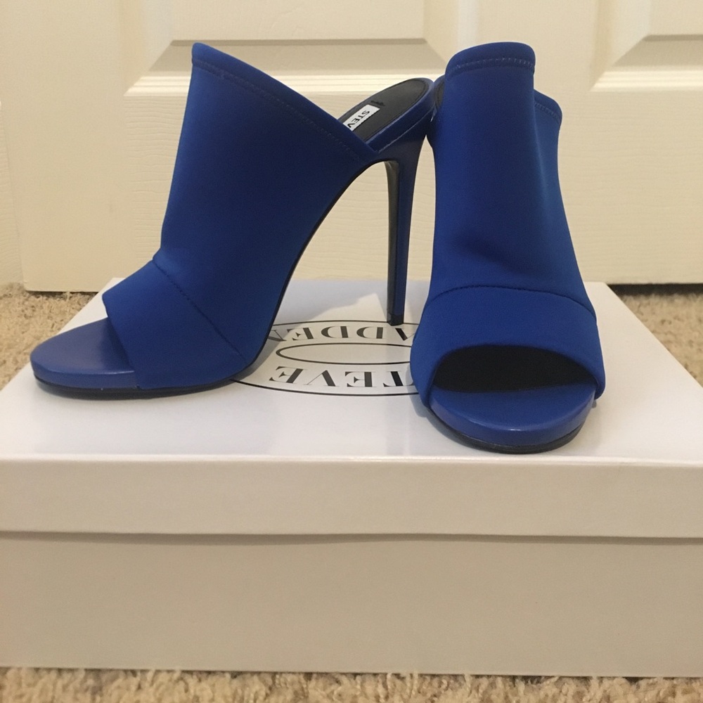 Steve Madden Manestr Blue Fab High Heels