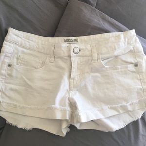⚪️White denim shirt shorts 😍⚪️