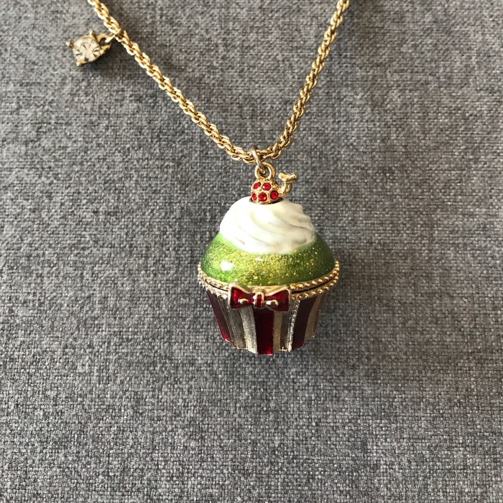 Betsey Johnson Cupcake Pendant Necklace