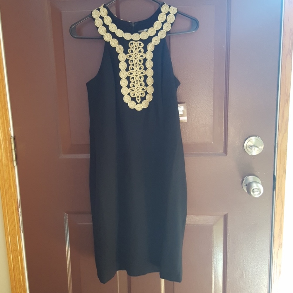 Taylor Dresses Black Stretch Sheath Dress