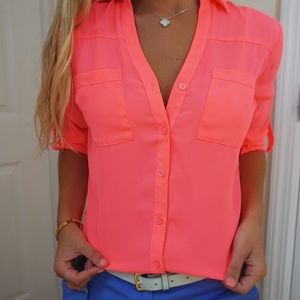 Pink button down
