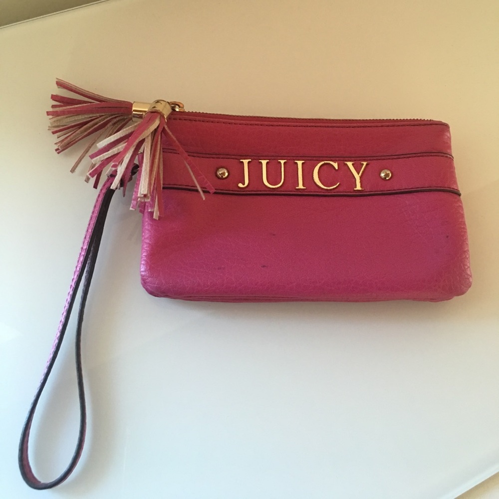 Adorable Magenta Juicy Couture Wristlet Mini Purse