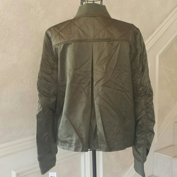 BCBGeneration Olive Quilted Bomber Jacket - Picture 3 of 8