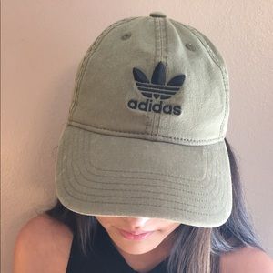 Adidas army green hat