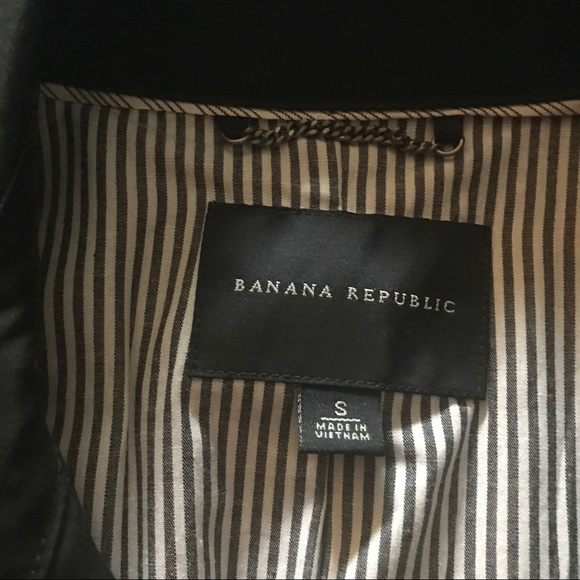 Black Banana Republic Trench Coat - Picture 3 of 7