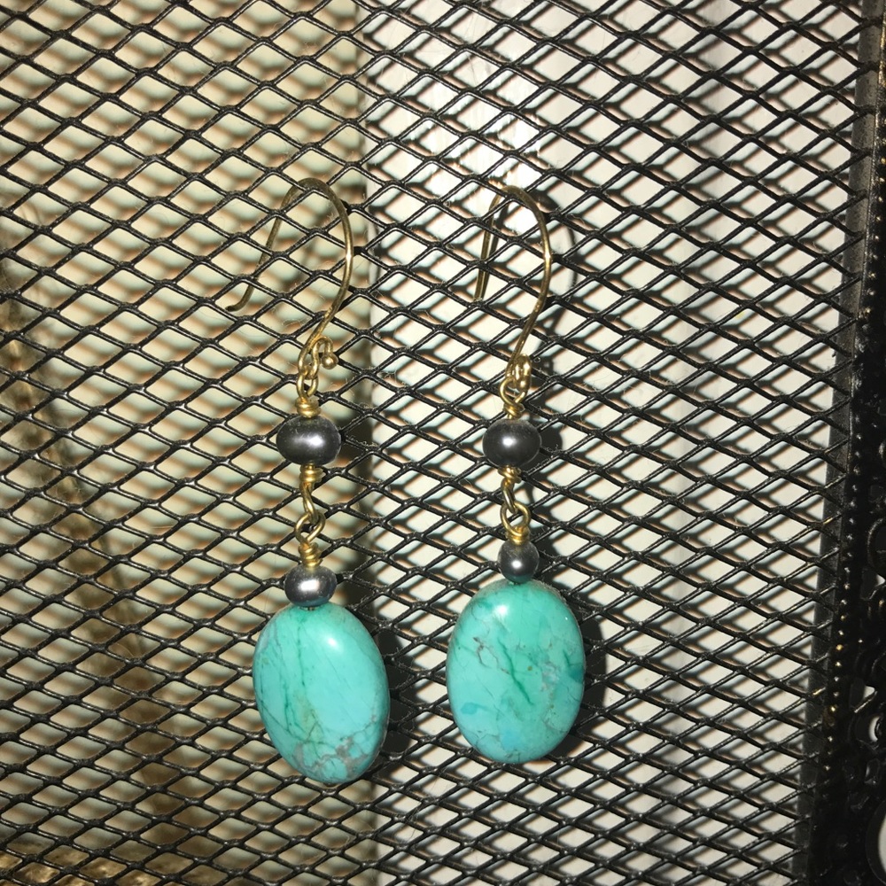 Dangly Turquoise Earrings