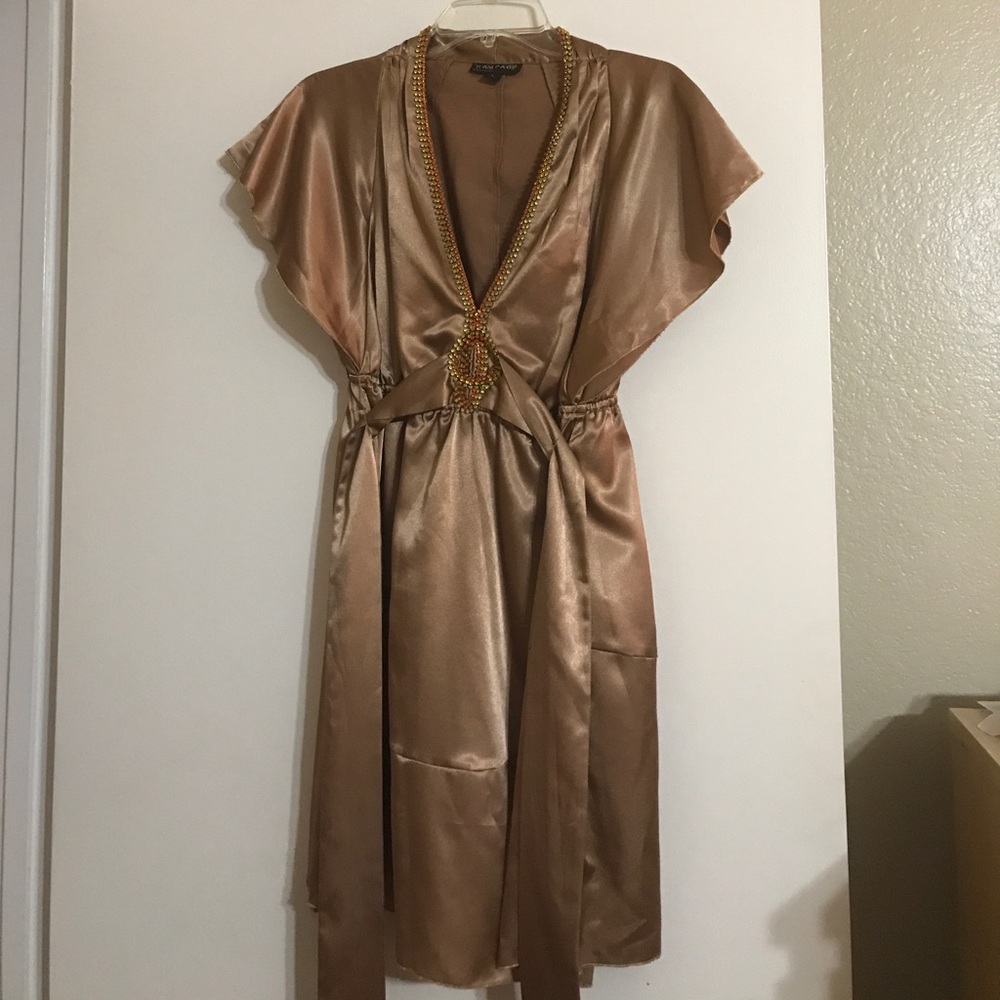 Rampage gold dress