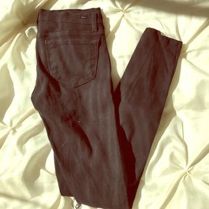 classic black distressed jeans