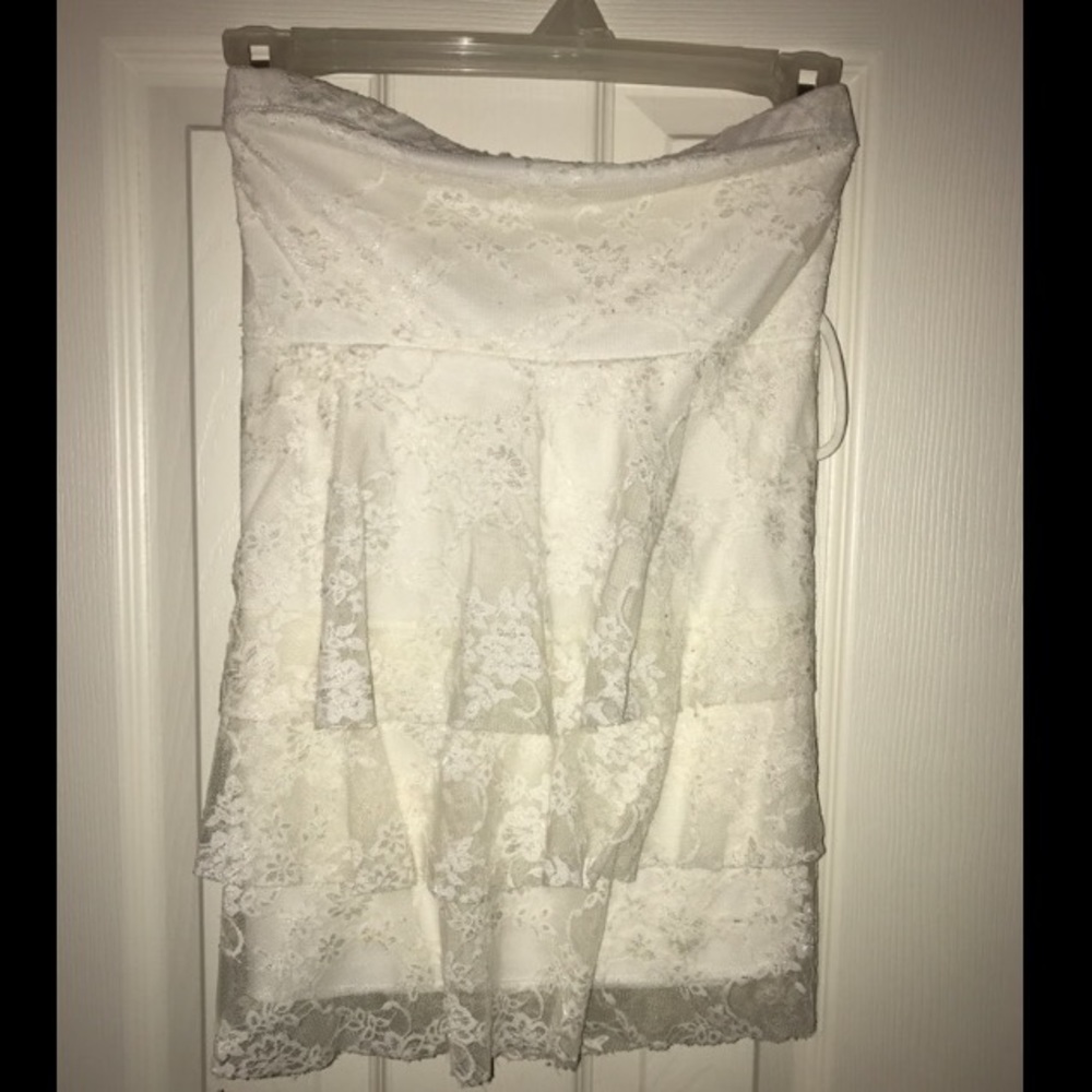 Charlotte Russe White Lace Halter Top