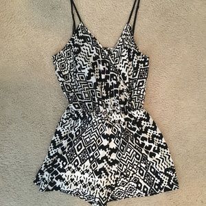 Black and White Romper