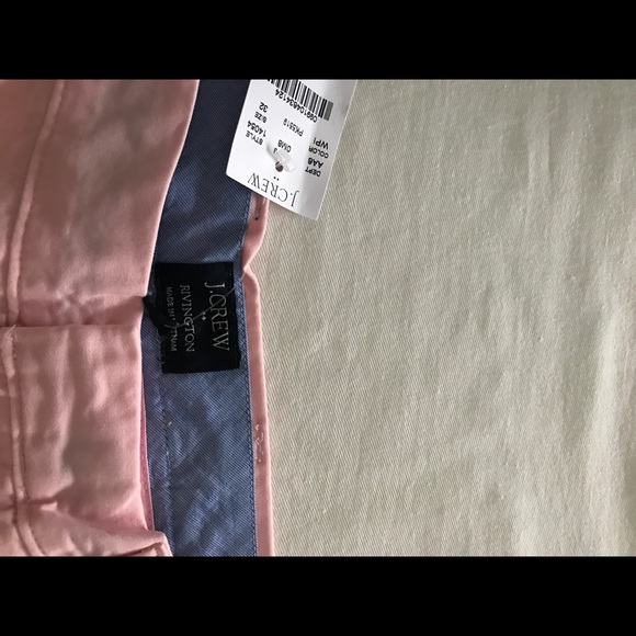 J. Crew pink khaki flat front shorts. 100% cotton - Picture 2 of 4