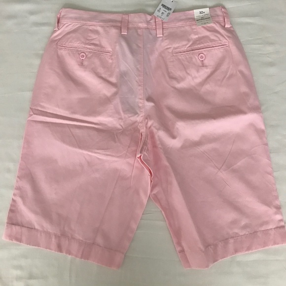 J. Crew pink khaki flat front shorts. 100% cotton - Picture 3 of 4