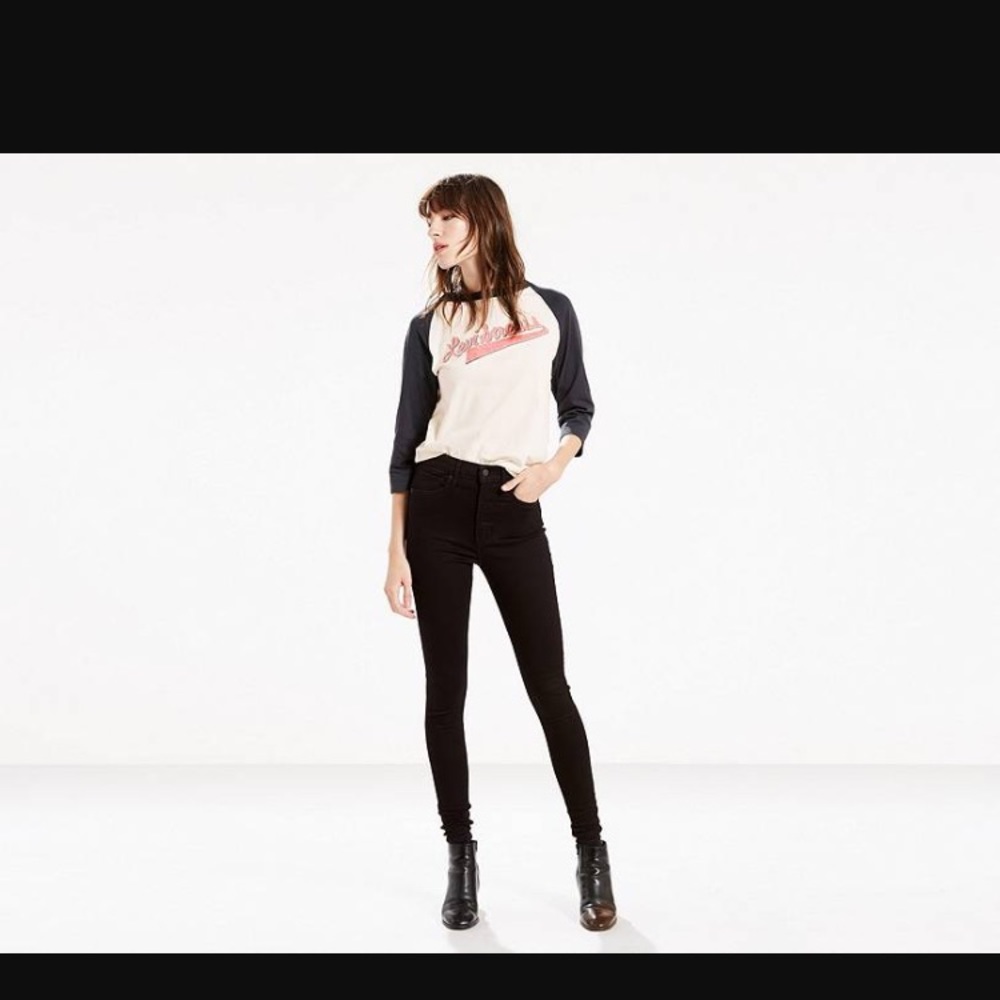 Levi Mile High Super Skinny 25 Black jeans