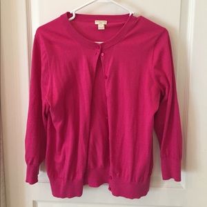 J Crew Fuchsia Cardigan