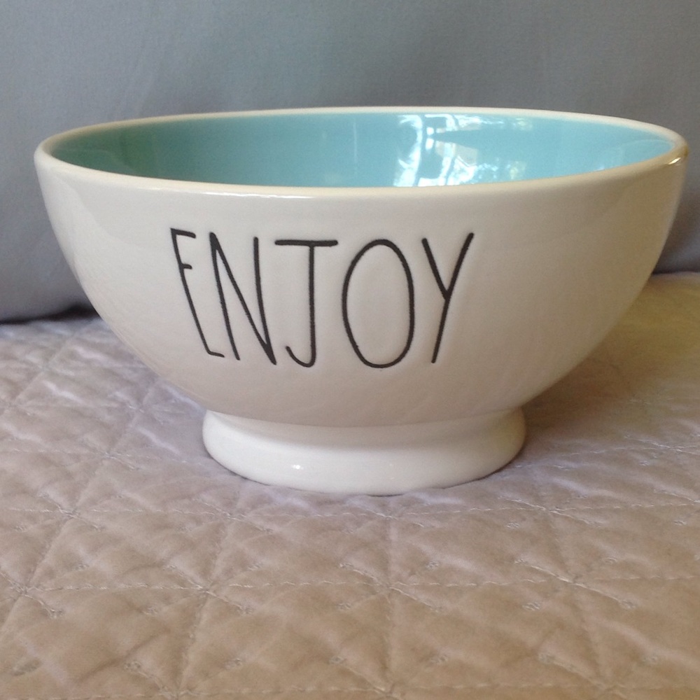 Rae Dunn Enjoy Bowl with Color Interior