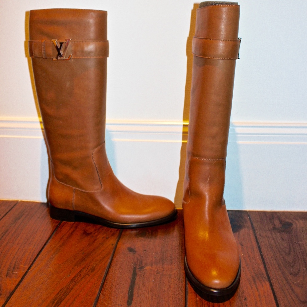 Louis Vuitton Calfskin Legacy Flat High Boots