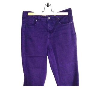 Straight leg purple jeans