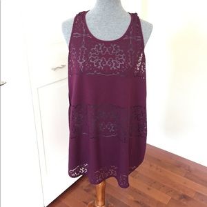 Paneled tunic tank top