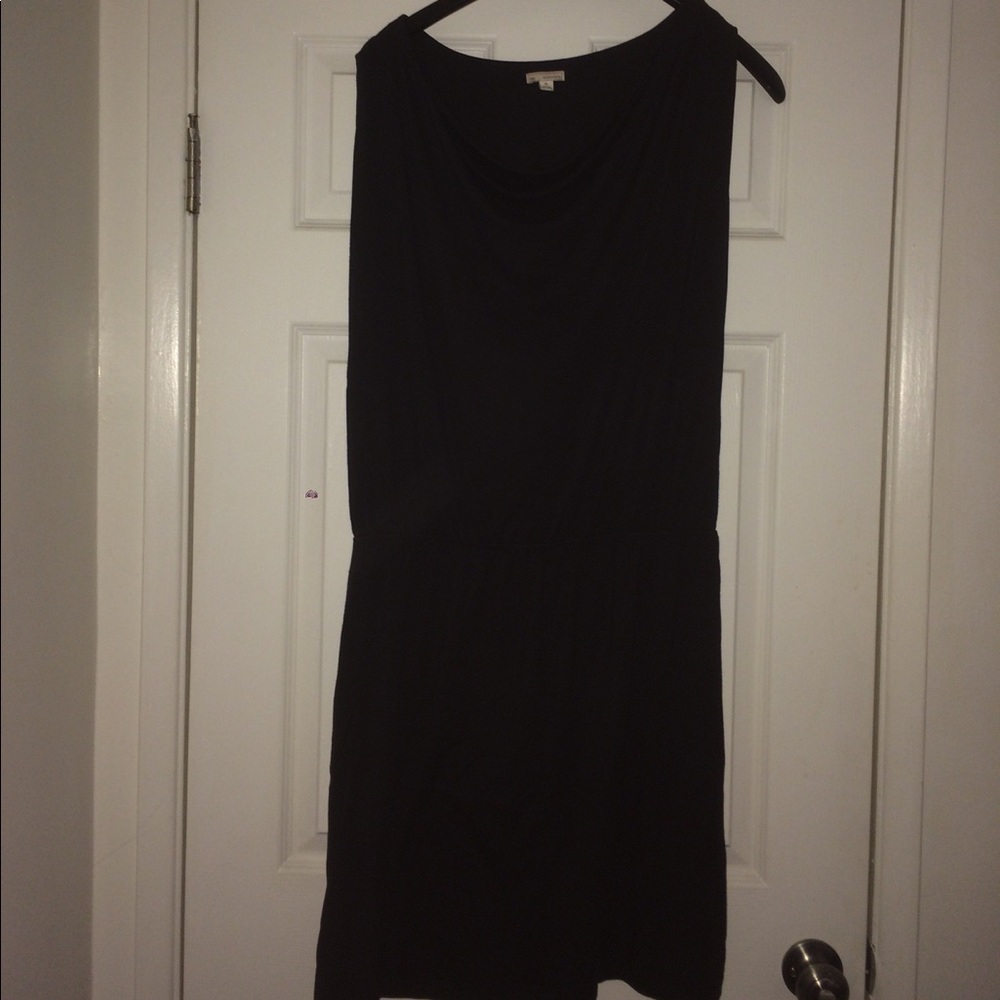 black midi dress