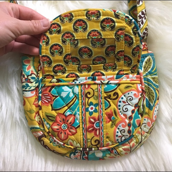 Vera Bradley Yellow Adjustable Strap Crossbody Bag - Picture 3 of 6