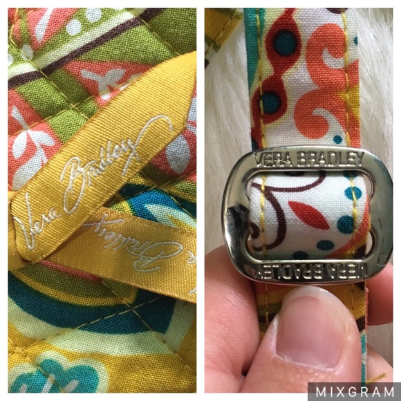 Vera Bradley Yellow Adjustable Strap Crossbody Bag - Picture 6 of 6