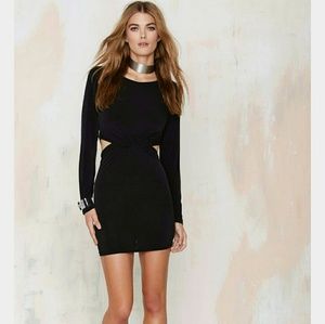 Glamorous Knot a chance cut out dress in black.