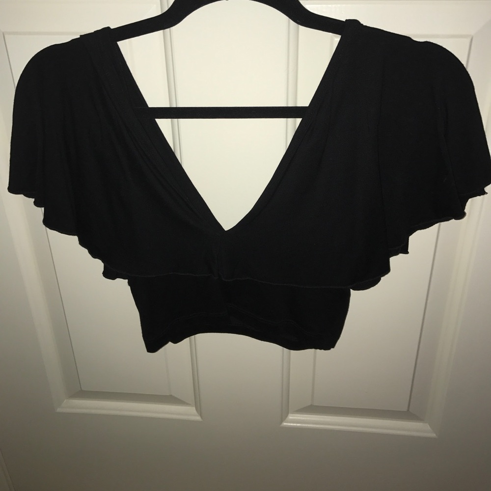 Asos black crop top