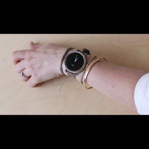 Silver Moto 360 gen 2, black sports band