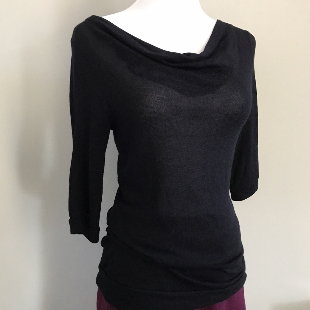 COWL NECK 3/4 SLEEVE SWEATER