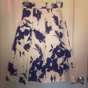 ZARA Midi Skirt Black & Cream Size Small