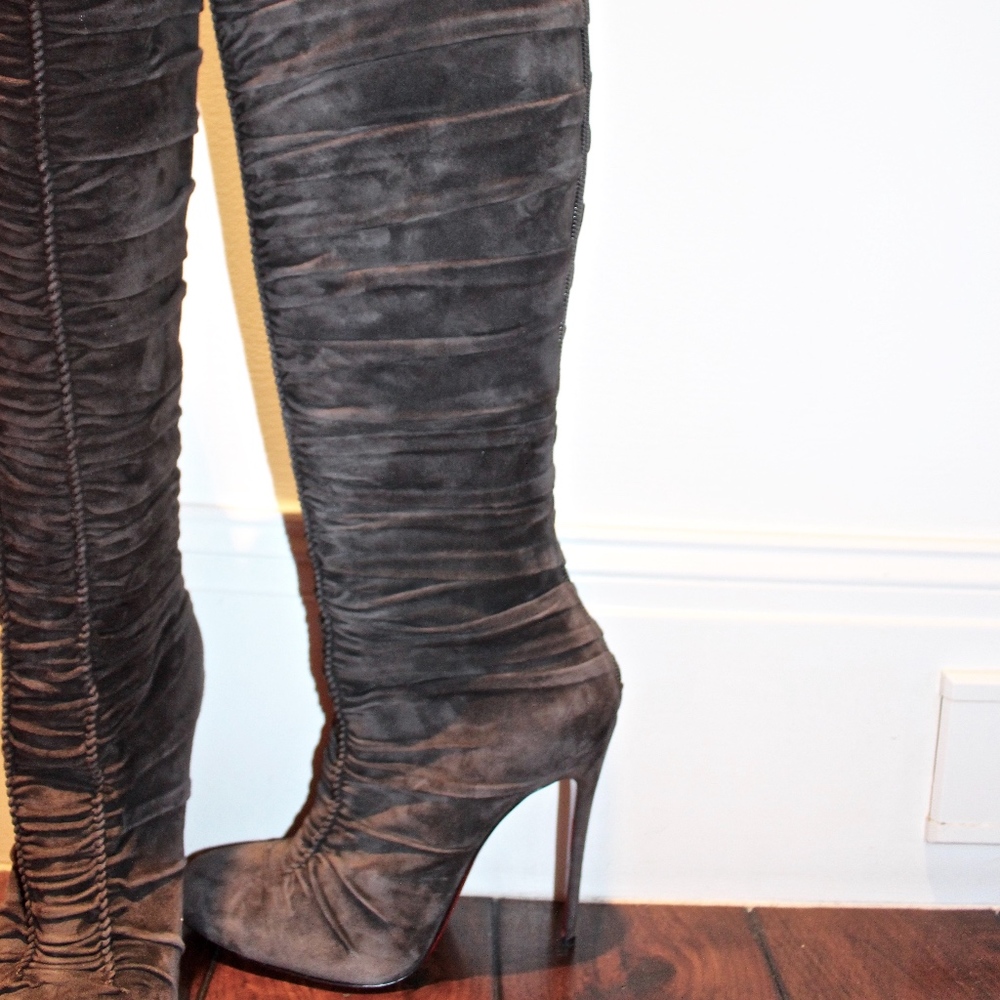 Christian Louboutin Knee High Boot Scrunch