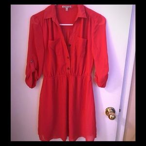 Charlotte Russe 3/4 sleeve pink dress