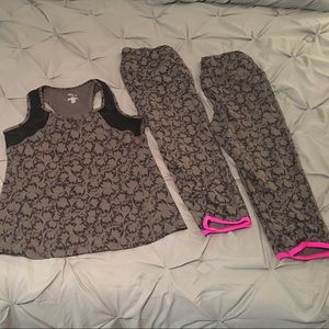 Torrid size "2" activewear. Grey, black and pink