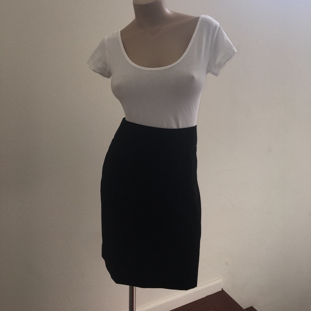 Tailored black work skirt
