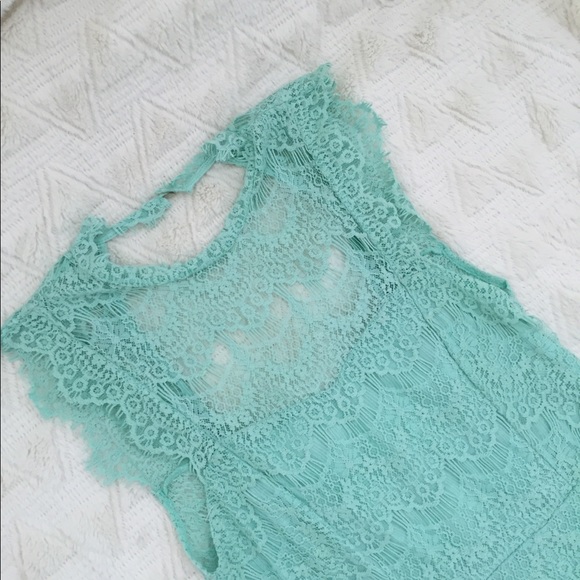 Bnwt free people mint lace dress - Picture 2 of 6