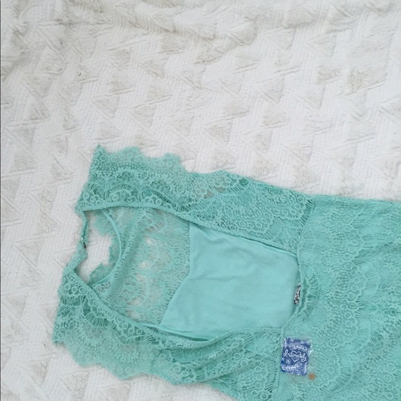 Bnwt free people mint lace dress - Picture 3 of 6