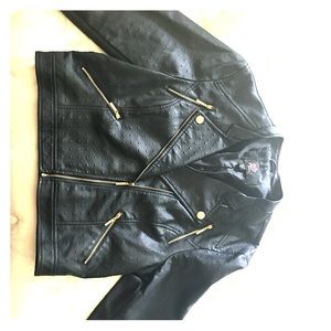 XL BEBE BLACK LEATHER JACKET