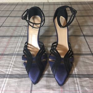 J.Crew heels black and navy purple sexy