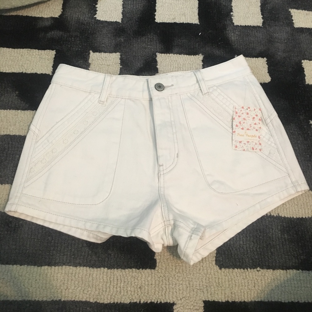 White Free People shorts