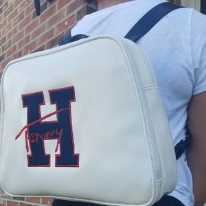 Tommy Hilfiger backpack satchel white tote