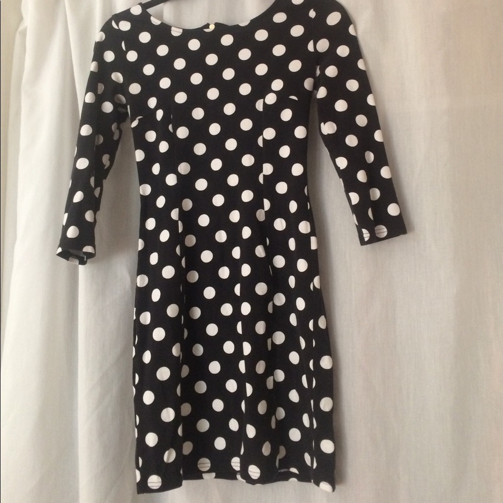 Black and white polka dot dress